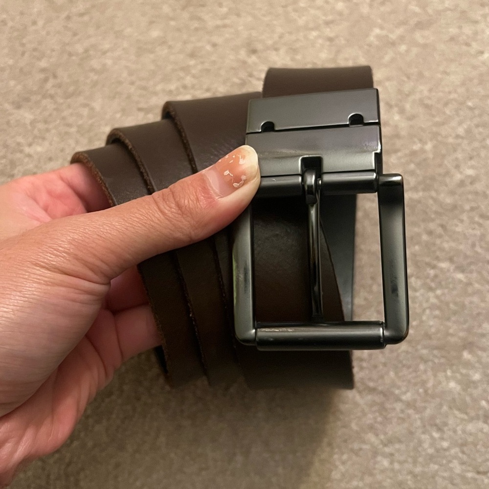 Timberland Genuine Hardy Leather Dark Brown Belt